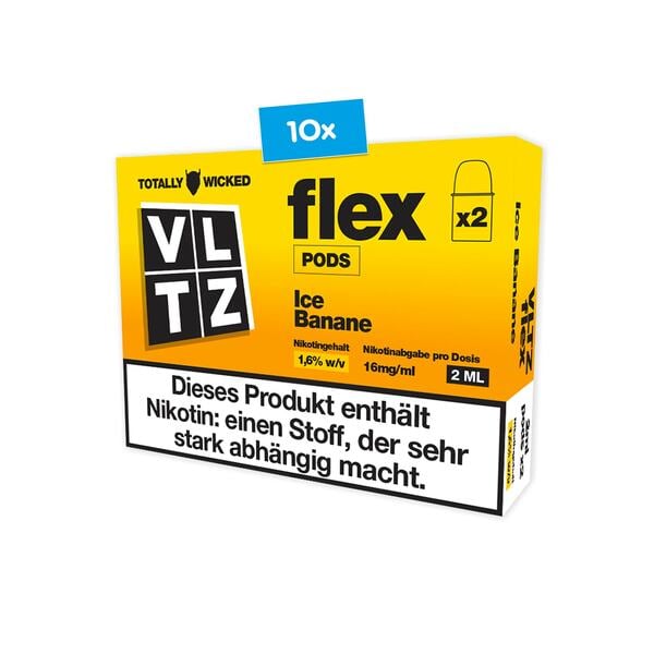 Bild 1 von VLTZ flex Pods Ice Banane 2 Stück 4ml 1.6% Nikotin, 10er Pack