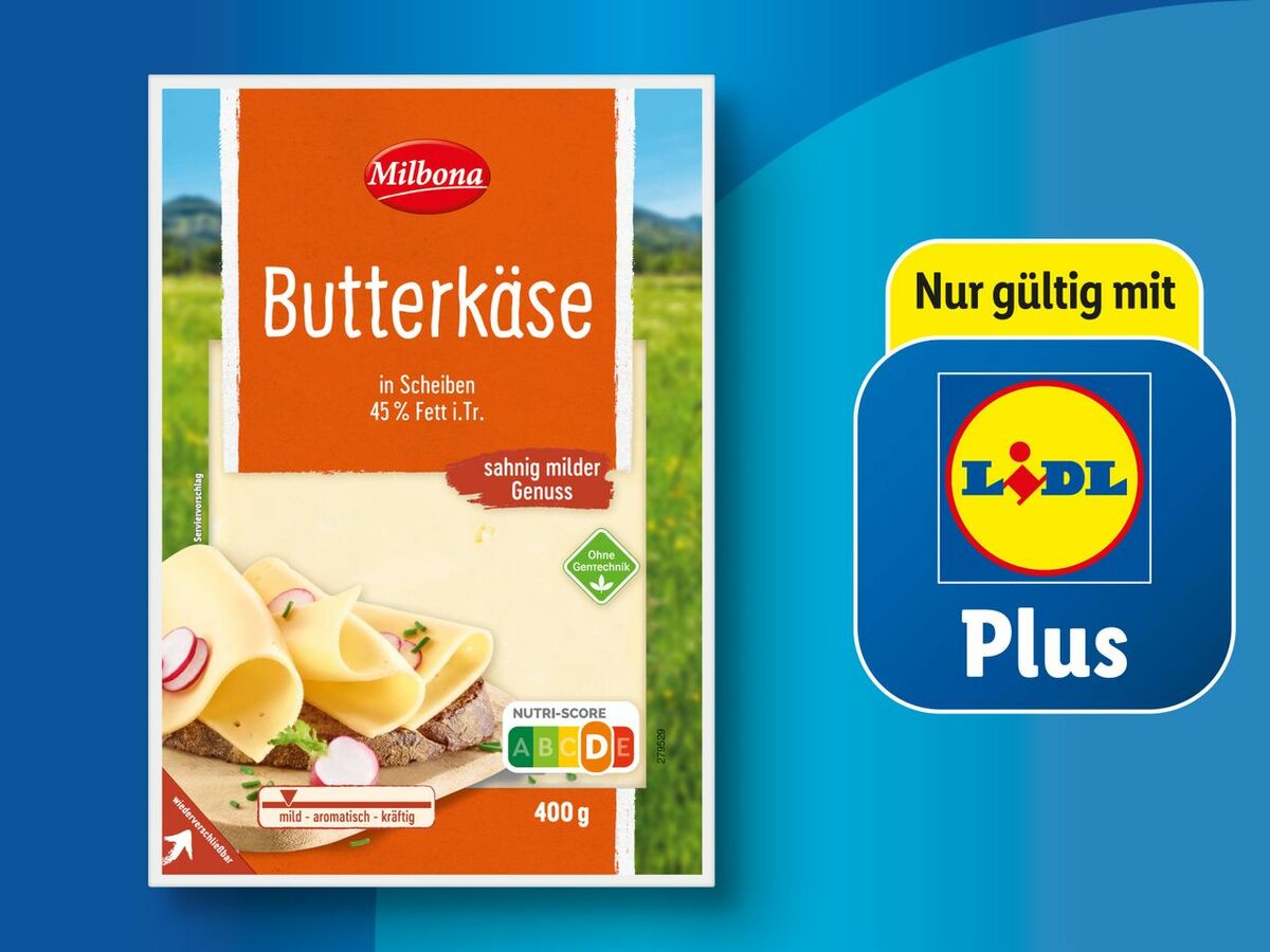 Bild 1 von Milbona Butterkäse in Scheiben