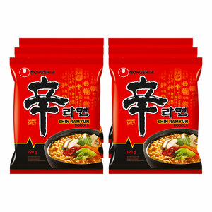 Nongshim Shin Ramyun Noodle Spicy 120 g, 6er Pack