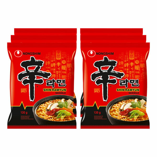 Bild 1 von Nongshim Shin Ramyun Noodle Spicy 120 g, 6er Pack