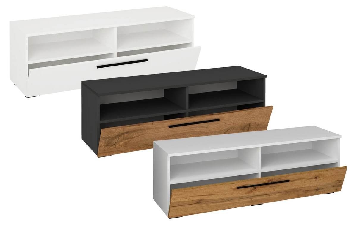 Bild 1 von VCM Holz TV Lowboard Möbel Fernsehschrank Tisch Konsole Fernsehtisch Arila XL