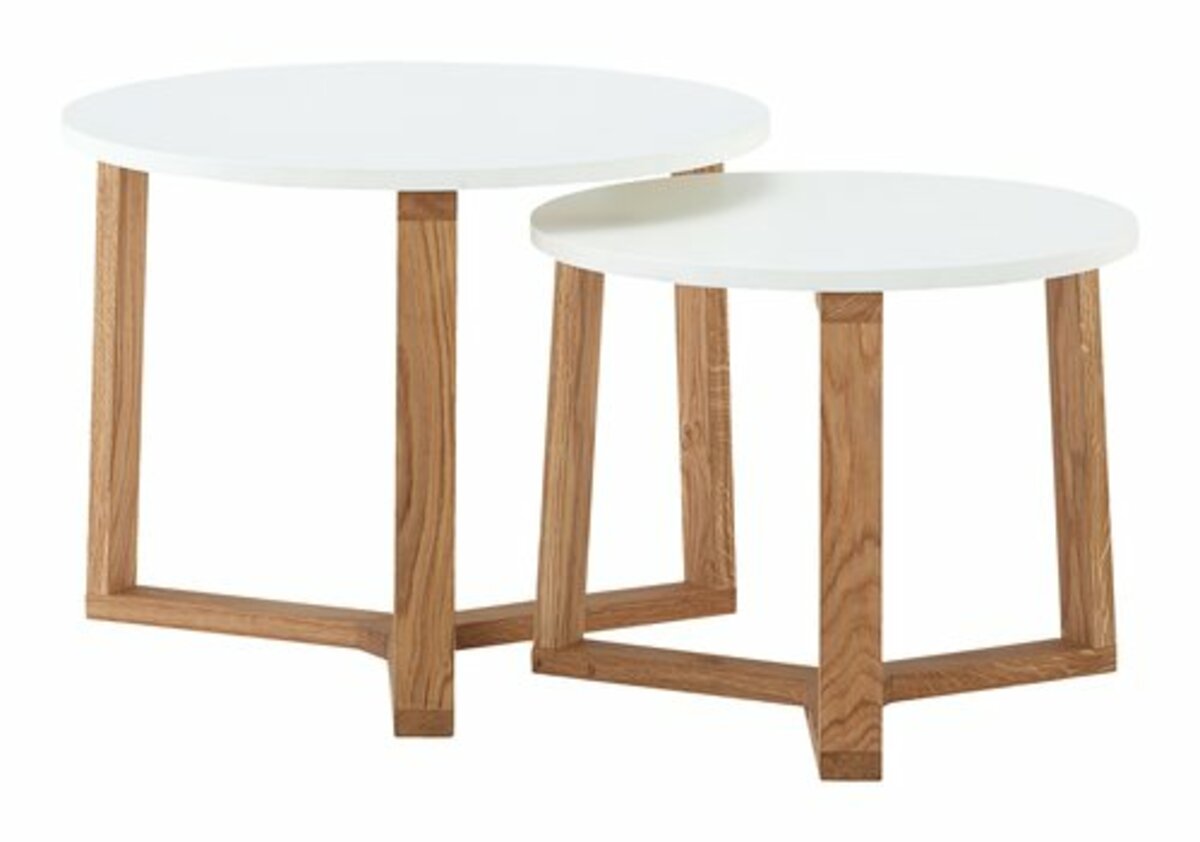 Bild 1 von Beistelltisch-Set SVENSTRUP eiche/weiß
