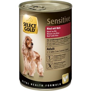 SELECT GOLD Sensitive Adult Rind mit Reis 12x400 g