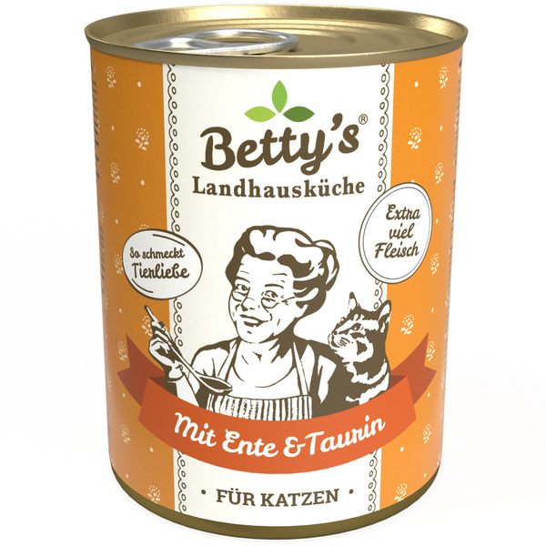 Bild 1 von Betty's Landhausküche mit Ente & Taurin 6 x 400g für Katze