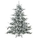 Bild 1 von HOMCOM Weihnachtsbaum 180 cm Künstlicher Tannenbaum mit Kunstschnee, Kunsttanne mit 1471 Astspitzen, Standfuß für Weihnachtsfest, Indoor, Grün