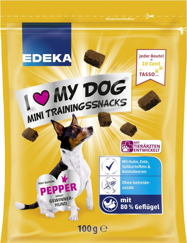 Bild 1 von EDEKA I Love My Dog Mini Trainingsnacks 100G