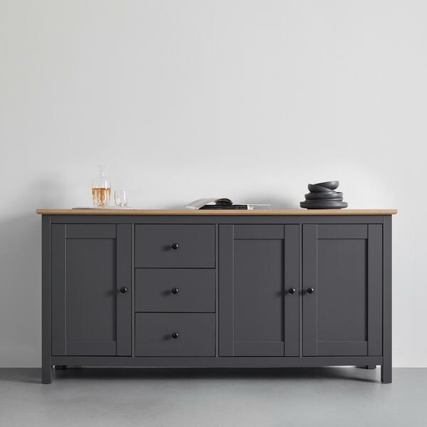 Bild 1 von Sideboard 'Claudio', dunkelgrau/eiche