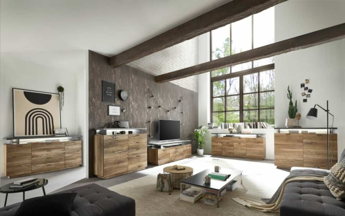 Bild 3 von Lowboard Kingston, Flagstaff-Nachbildung/anthrazit