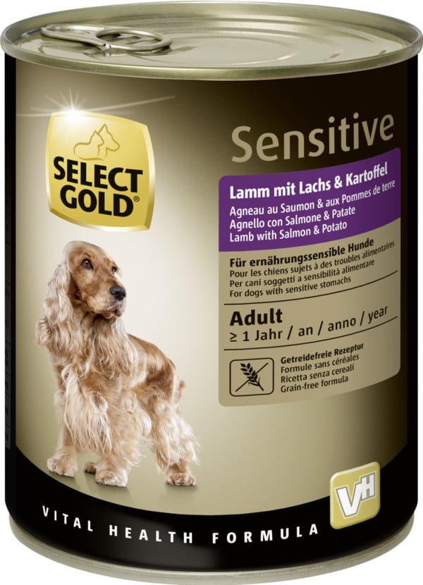 Bild 1 von SELECT GOLD Sensitive Adult Lamm mit Lachs & Kartoffel 24x800 g