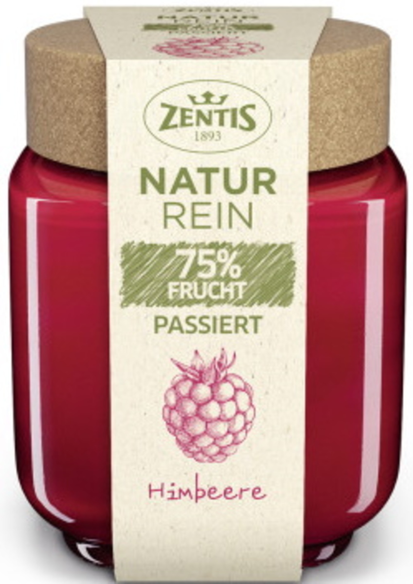 Bild 1 von Zentis Naturrein 75% Fruchtaufstrich Himbeere passiert 200G