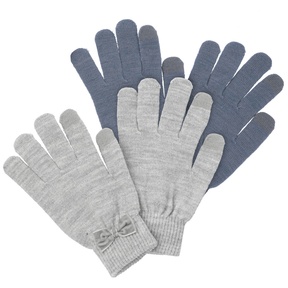 Bild 1 von 2 Paar Damen Handschuhe mit Zierschleife