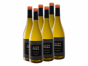 6 x 0,75-l-Flasche Weinpaket Alma Mora Select Reserve Chardonnay Argentinien trocken, Weißwein