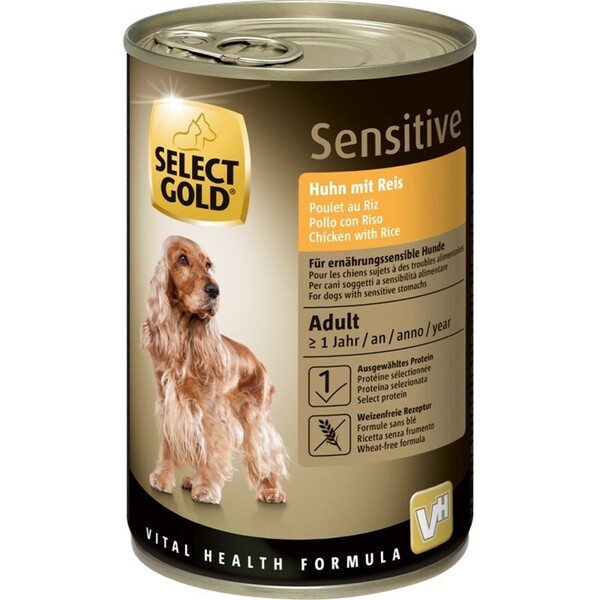 Bild 1 von SELECT GOLD Sensitive Adult Huhn mit Reis 24x400 g