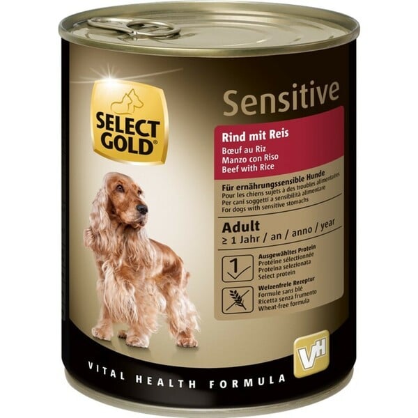 Bild 1 von SELECT GOLD Sensitive Adult Rind mit Reis 24x800 g