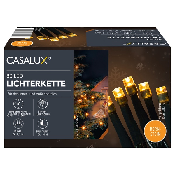 CASALUX LEDLichterkette, 80 LEDs von ALDI SÜD ansehen!