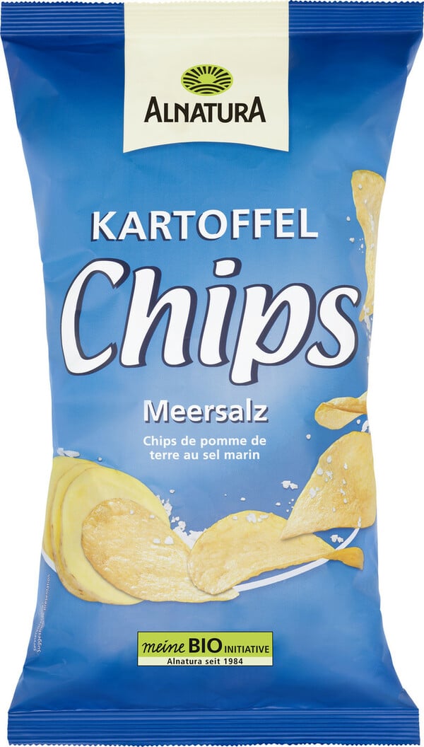 Bild 1 von Alnatura Bio Kartoffelchips Meersalz 125G