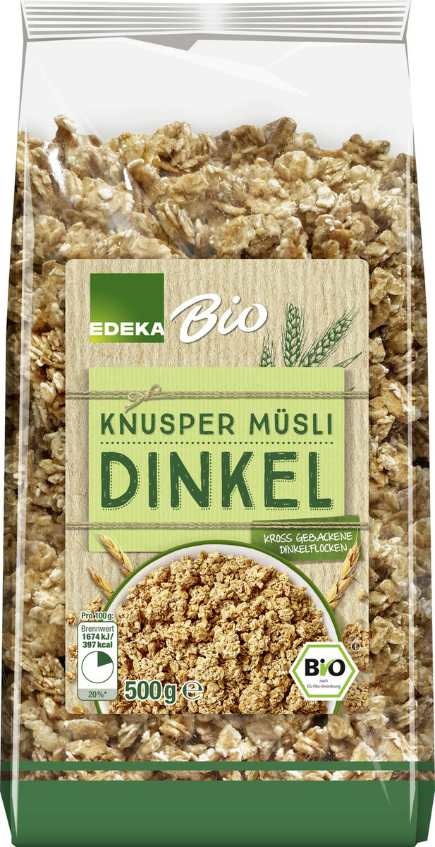 EDEKA Bio Knusper Müsli Dinkel 500G von Edeka24 ansehen!