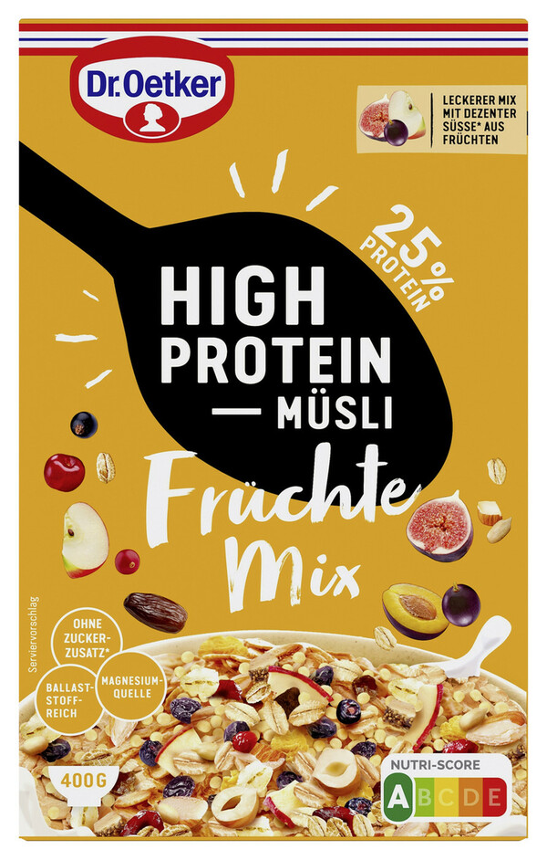 Bild 1 von Dr.Oetker High Protein Müsli Früchte Mix 400G