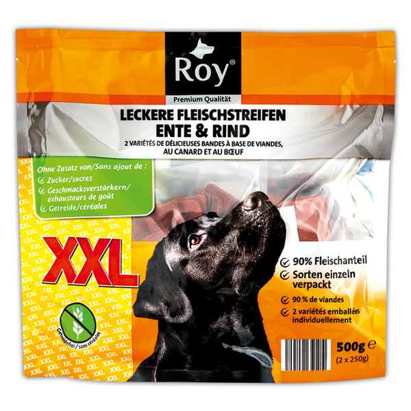 Bild 1 von Roy Hunde-Snacks XXL, Ente & Rind 500g Packung