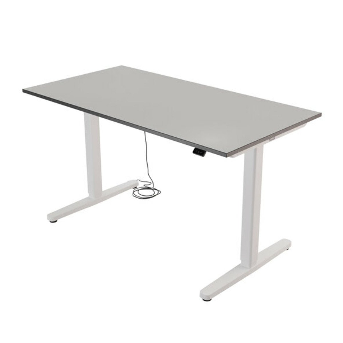 Elektrisch Höhenverstellbarer Schreibtisch Desk Basic, Silberweiß Im ...