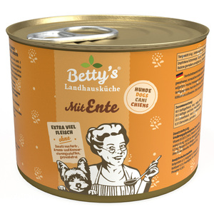 Betty's Landhausküche mit Ente 6 x 200g für Hund