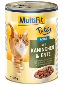 MultiFit Adult Paté Kaninchen & Ente 6x400 g
