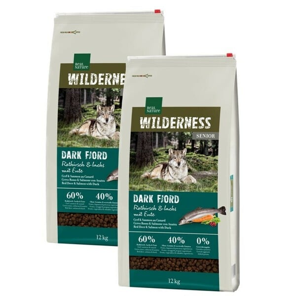 Bild 1 von REAL NATURE WILDERNESS Senior Dark Fjord Rothirsch & Lachs mit Ente 2x12 kg