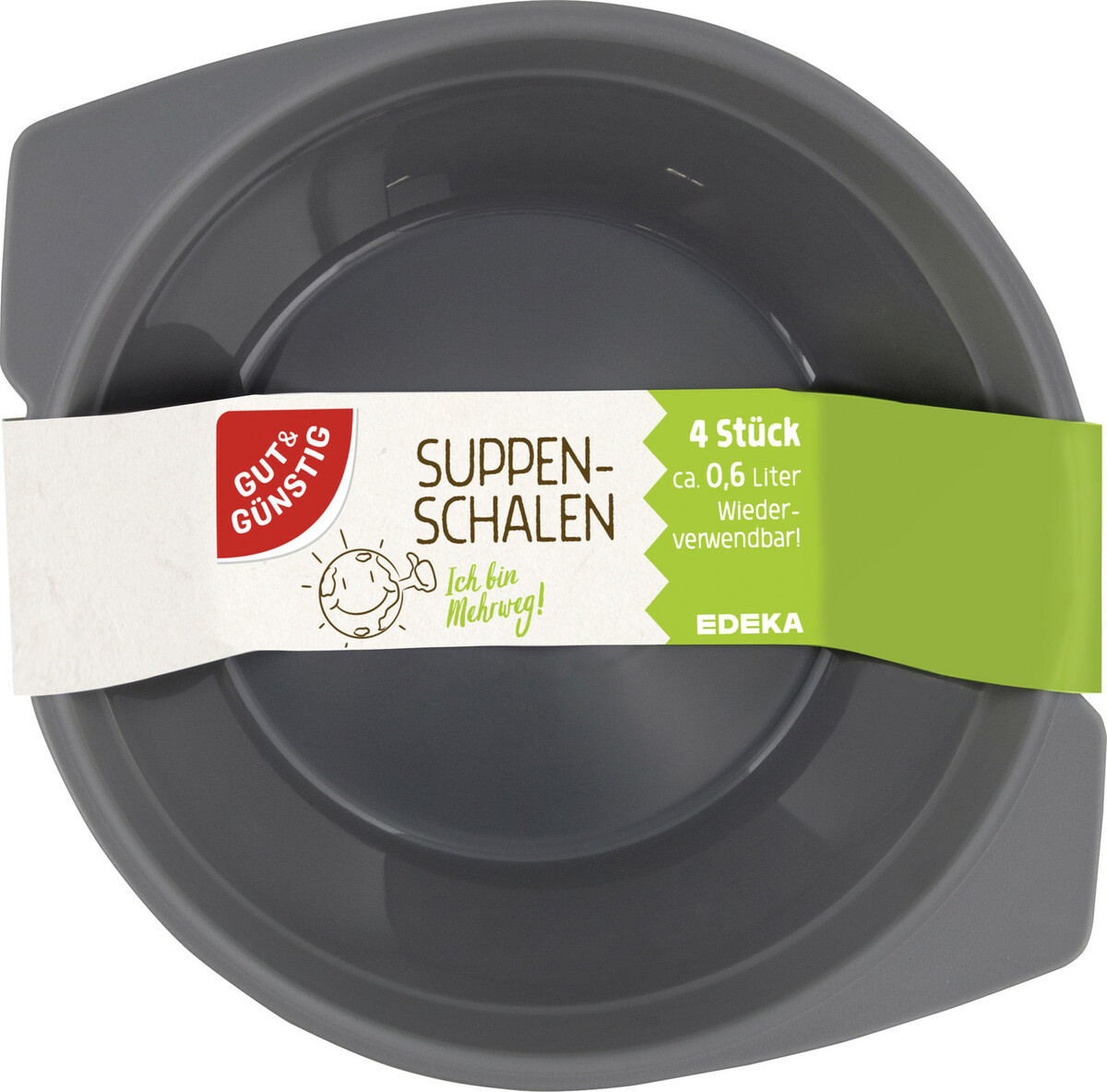 Bild 1 von Gut & Günstig Suppenschalen Mehrweg 4ST