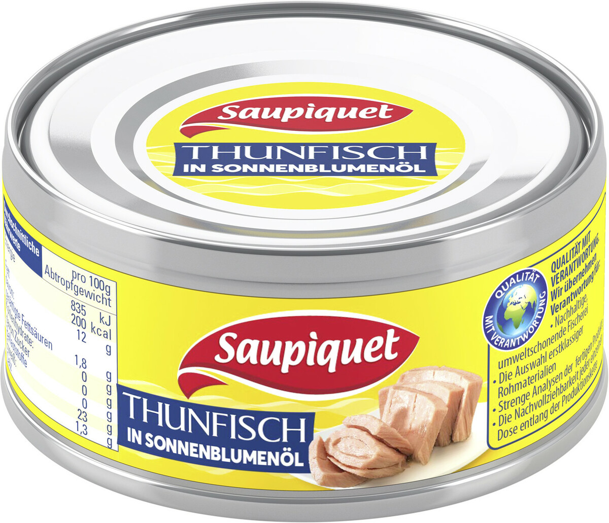 Bild 1 von Saupiquet Thunfisch in Sonnenblumenöl 185G