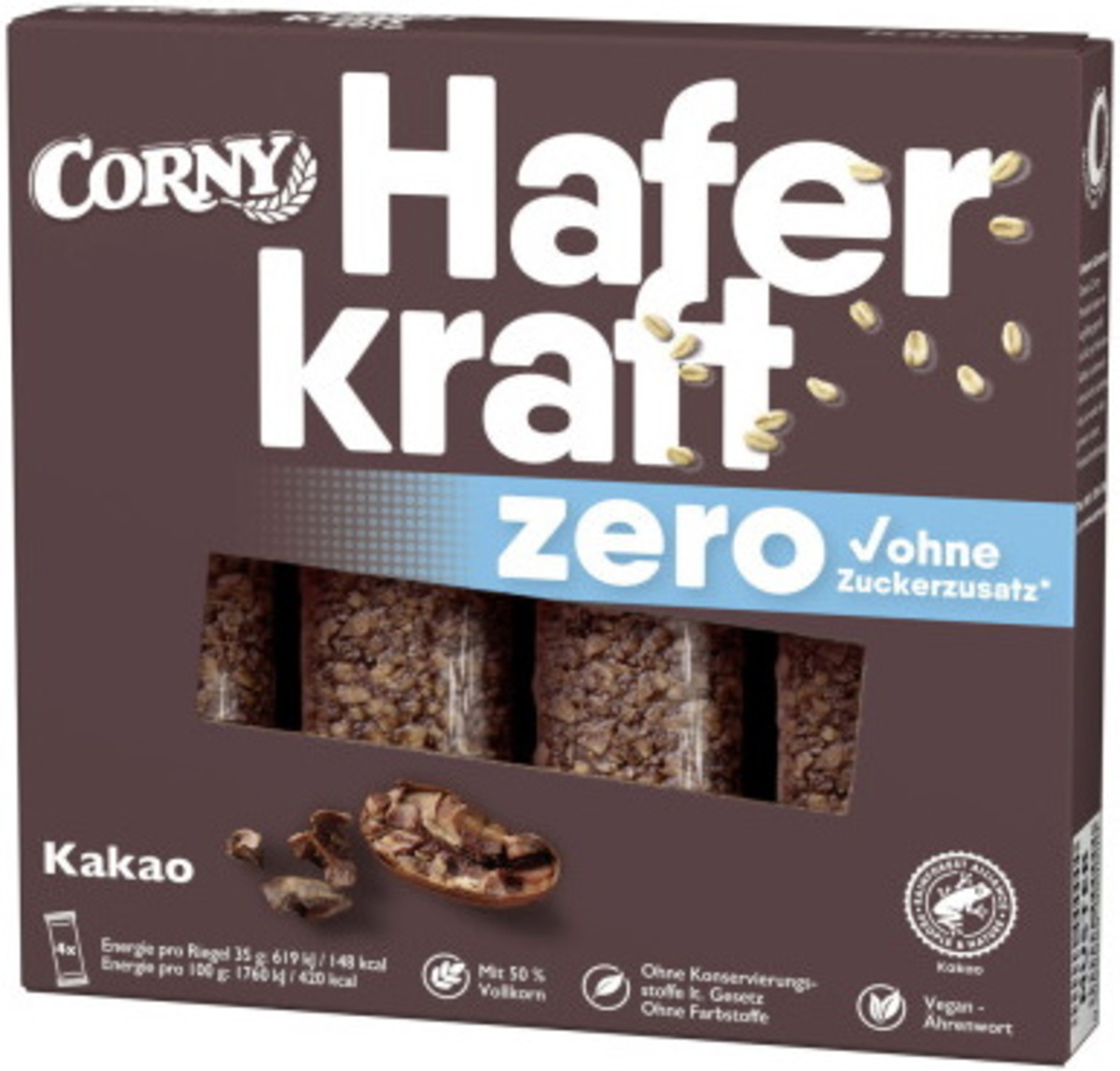 Bild 1 von Corny Haferkraft Zero Kakao 4x 35G