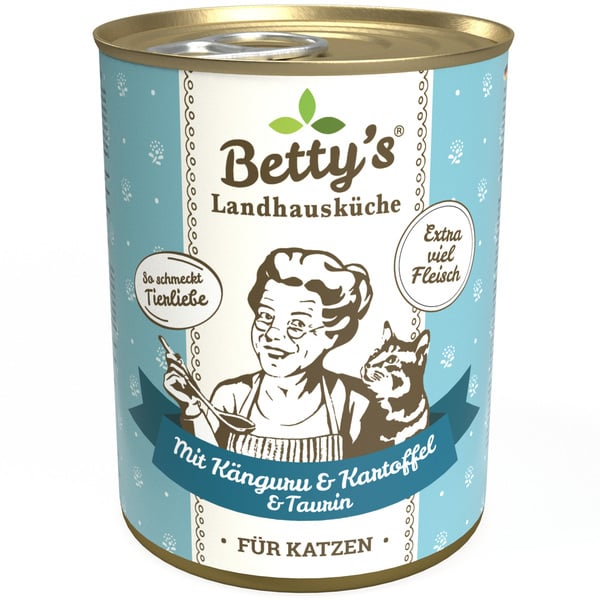 Bild 1 von Betty's Landhausküche mit Känguru & Kartoffel 6 x 400g für Katze