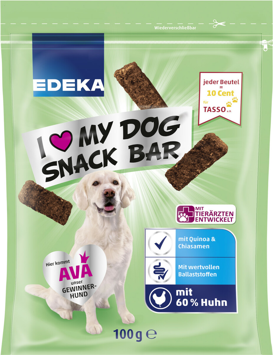 Bild 1 von EDEKA I Love My Dog Snack Bar 100G