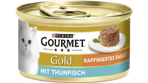 Purina GOURMET Katzennassfutter Gold Raffiniertes Ragout mit Thunfisch