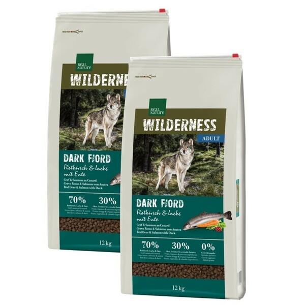 Bild 1 von REAL NATURE WILDERNESS Dark Fjord Rothirsch, Lachs & Ente 2x12 kg