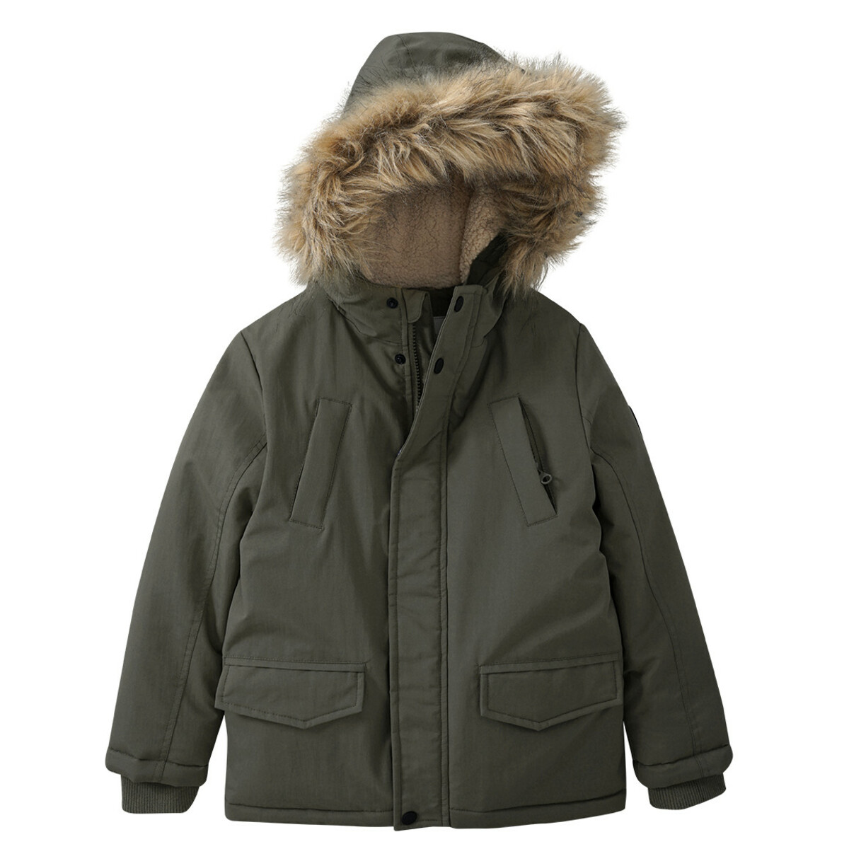 Bild 1 von Jungen Parka mit Fellimitat