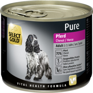 SELECT GOLD Pure Adult Pferd 12x200 g