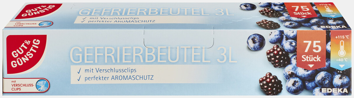 Bild 1 von EDEKA Gefrierbeutel 3L 75ST