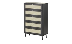 Kommode  Lita schwarz Maße (cm): B: 81 H: 126 T: 40 Kommoden & Sideboards