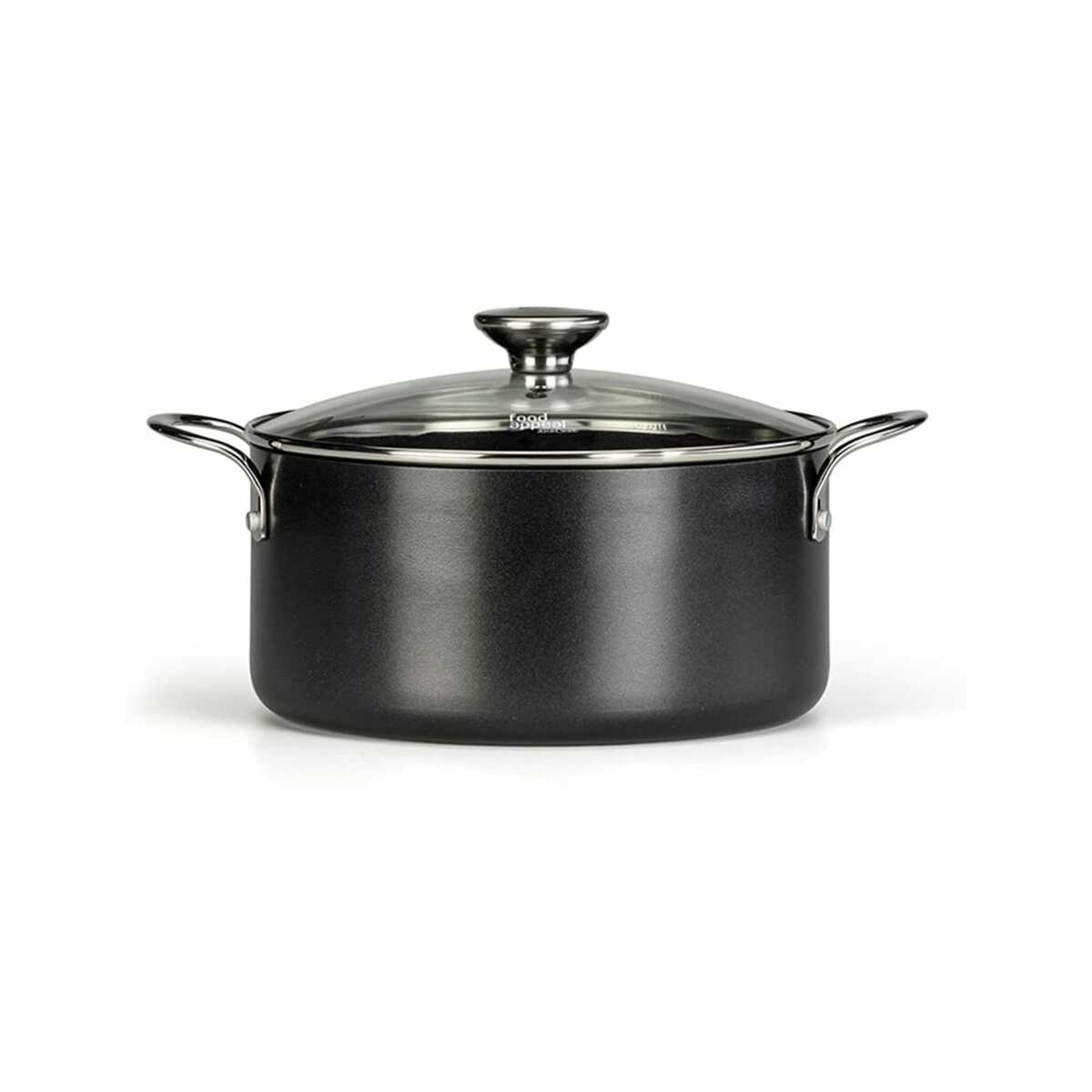 Bild 1 von food appeal BioCook Kochtopf, Induktionstopf, Bratentopf, Kasserolle 20cm, 2,8l mit Glasdeckel   Braten ohne Öl mit Bio-Beschichtung, nonstick, antihaft