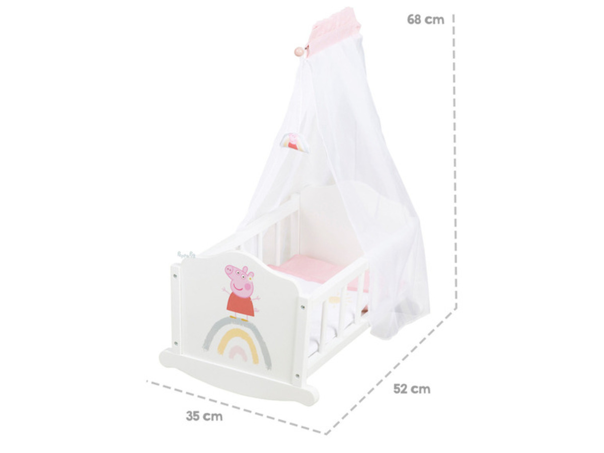 Bild 4 von roba Puppenwiege »Peppa Pig«, mit Voilehimmel
