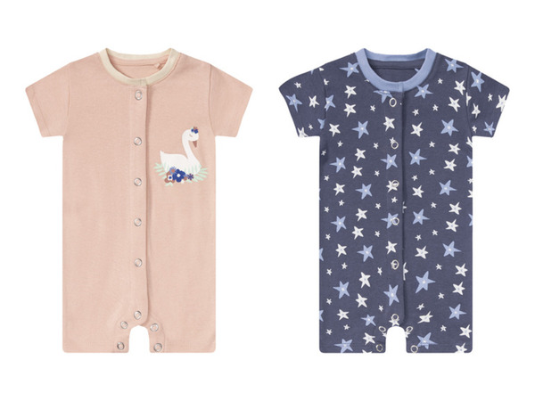 Bild 1 von lupilu® Baby Mädchen Pyjama, kurzarm, reine Baumwolle