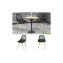 Bild 1 von OK-Living Gartenstuhl Terrassenstuhl Balkonstuhl Klaas Schwarz Sitzschale Stuhl