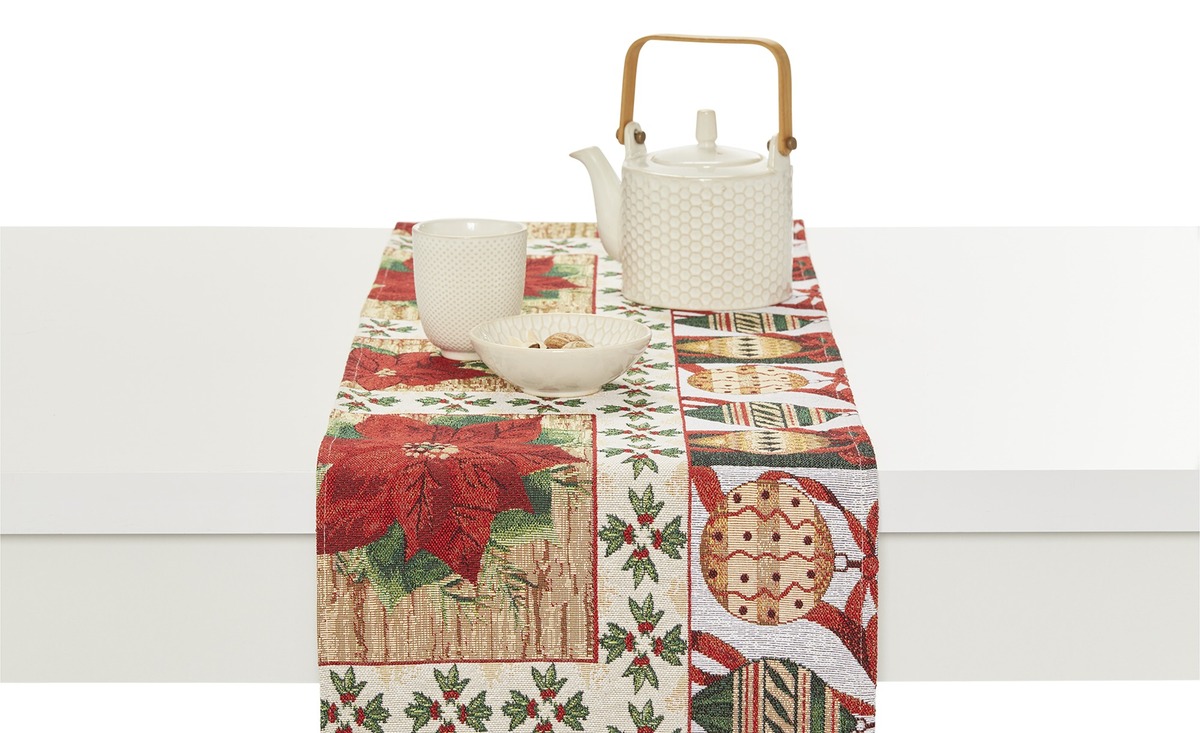 Bild 1 von como Tischläufer mehrfarbig Baumwollmischgewebe Maße (cm): B: 32 Heimtextilien