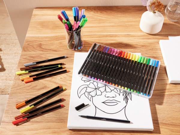 Bild 2 von crelando® Fineliner/ Brushliner, 24 Stück