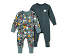 Bild 1 von 2 Baby-Pyjamas, schieferblau und Alloverprint