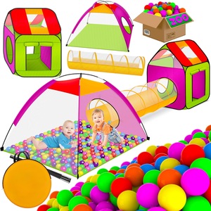 KIDIZ® Spielzelt Spielhaus Babyzelt ? 200 Bälle ? Bällebad ? Kinderzelt   Ideal für Zuhause & im Garten   Tasche   Tunnel