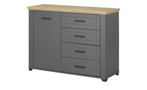 Kommode grau Maße (cm): B: 118 H: 85,5 T: 41 Kommoden & Sideboards