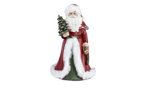 Weihnachtsfigur Weihnachtsmann rot Polyresin (Kunstharz), Polyester Maße (cm): B: 14 H: 23 T: 12 Dekoration