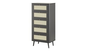 Kommode  Lita schwarz Maße (cm): B: 60 H: 126 T: 40 Kommoden & Sideboards