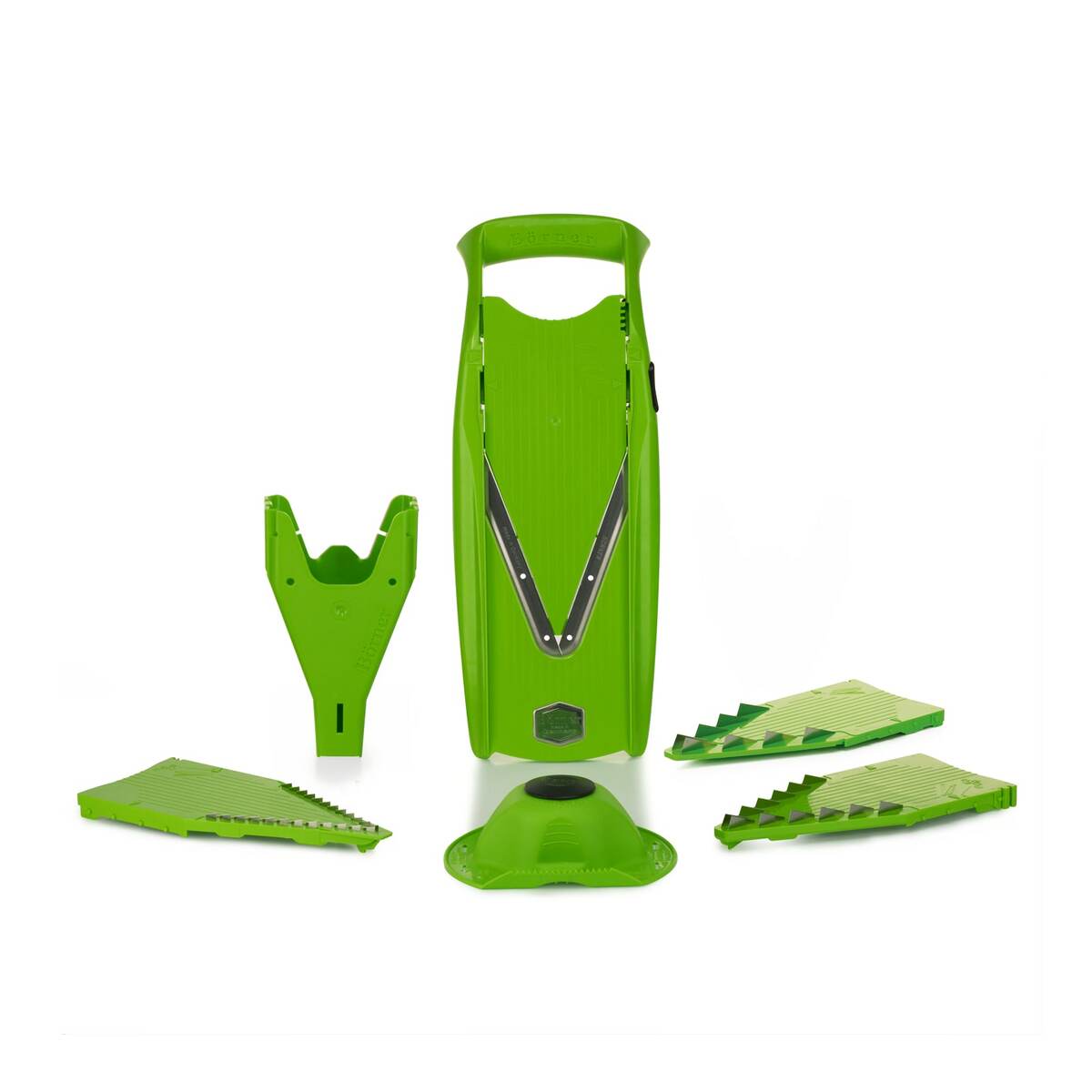 Bild 1 von Börner V5 PowerLine Mandoline Slicer 7-1 Set Starter-Set, Vegetable Cutter with Safety Insert, Slice Insert, 2 Blade Inserts, Food Safety Holder and Multibox